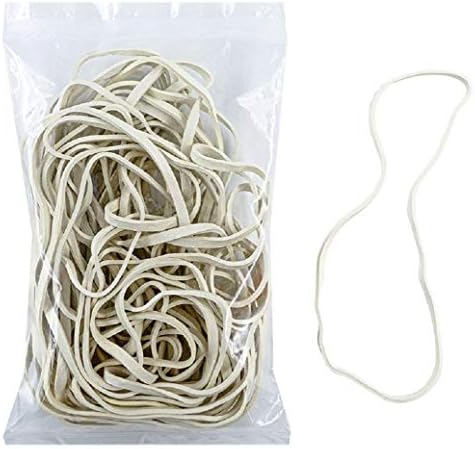 Extra Large 8 Inch Big Postal Rubber Band - White Color Heavy Duty Elastic Biodegradable Natural Rubber Bands Pack of 30 Pcs