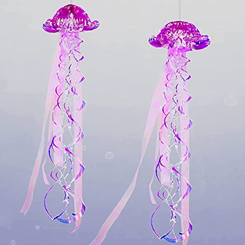 Cheerland Purple Jellyfish Decor Under The Sea Party Decoration Little Mermaid Theme Birthday Decorations Ocean Theme Décor Hanging Jelly Fish Lanterns Bridal Baby Shower Wedding Party Supply