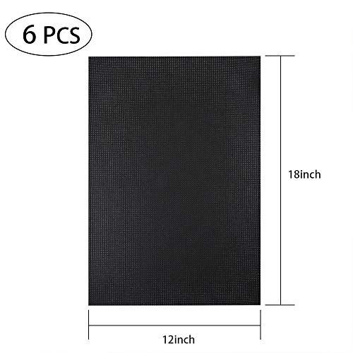 Pllieay 6 Pieces 14 Count Black Classic Reserve Aida Cloth Cross Stitch Cloth, 12 By 18 Inch (Black) #TOP1
