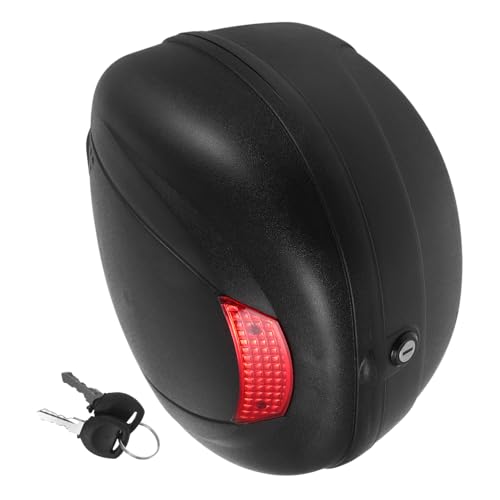 Caja trasera para motocicleta de gran capacidad con diseño reflectante y maletero de plástico.