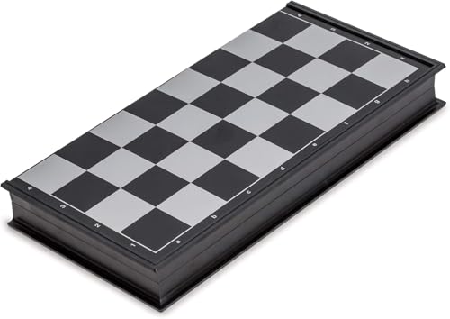 Image of Imports 2-in-1 Magnetic Chess & Checkers Board Game | 12-Inch Folding Travel Set | Portable Strategy Game for Kids & Adults