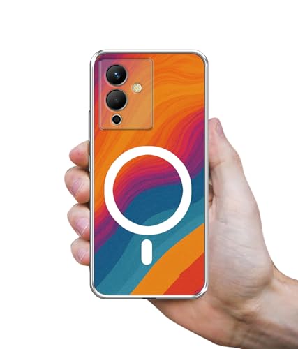 Image of Case Cover for Infinix Note 12 Pro 5G Sunset Spectrum Waves Magnetic Ring Design (Not Magnetic Compatible) | UV Printed Soft TPU Shockproof Back Case for Infinix Note 12 Pro 5G