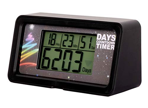 Jayron JR-HM200 Digital 9,999 Day Countdown Clock Timer Days LCD Backlight for Retirement