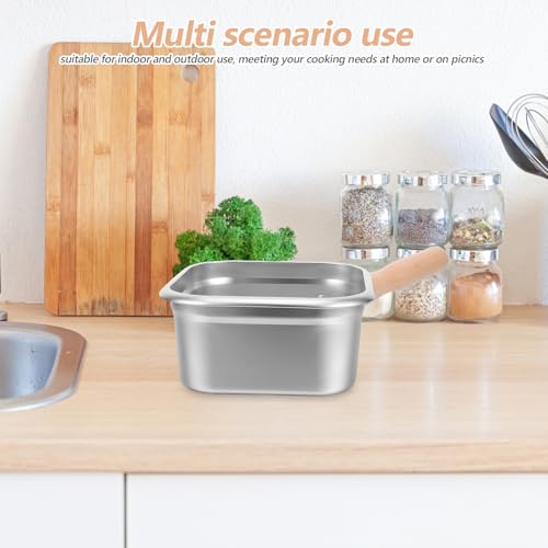 Freidora de acero inoxidable con cesta SHOWERORO y mango desmontable 5
