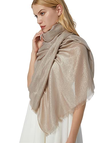 PANTONIGHT Women's Sparkling Metallic Evening Shawl Lightweight Wedding Shawl Extra Large Dressy Shawls and Wraps for Party3