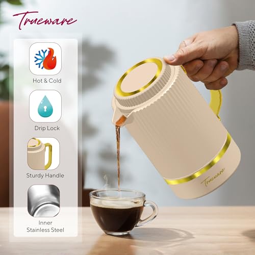 Image of Trueware Marvel 800 Insulated Flask - 750 Ml | PU Insulated Inner Stainless Steel Hot & Cold Flask, BPA Free, Leak Proof, Ideal for Tea, Coffee, Water, Hot Beverages