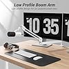 TONOR Mic Arm Desk Mount, Low Profile Boom Arm, Microphone Arm, Adjustable Mic Stand with Desk Mount Clamp, 3/8’’ and 5/8’’ Screwadapter for Most Mic, 37 cm +37 cm, White, T40LP #1