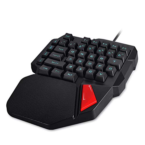 Gaming Tastatur Ergonomie Portable Einhand-Gaming-Tastatur 38 Tasten Mechanische Sensation RGB-hintergrundbeleuchtung Mini-Tastatur Für Pc
