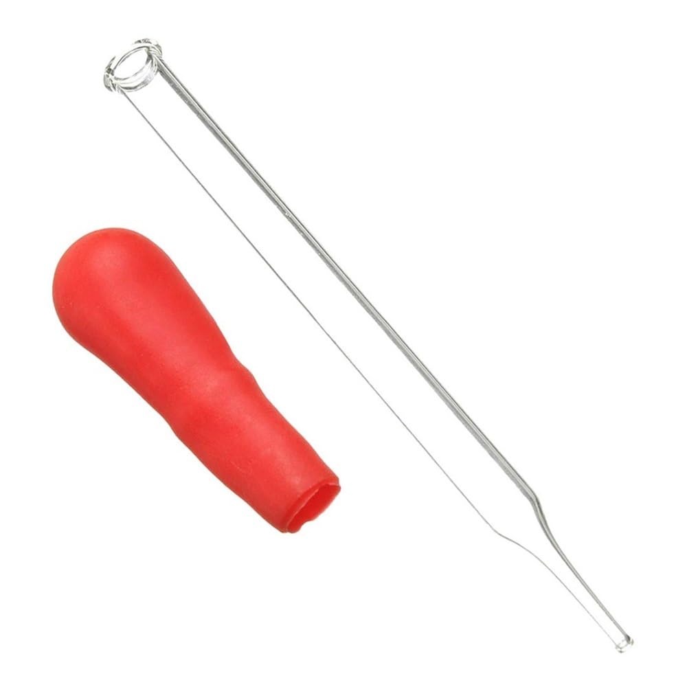Pipeta de transferencia de vidrio, Pipeta Gotero Vidrio 10ml Cabeza Goma Roja 5 Piezas 120mm