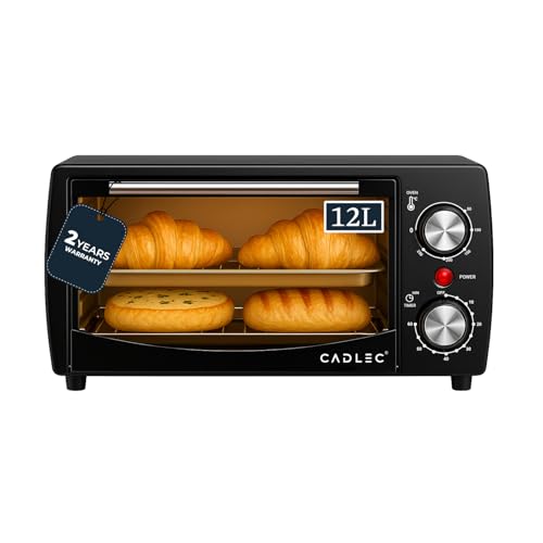Cadlec Cruise Pro 12L Multi-Function OTG for Kitchen, 1000W Oven Toaster Griller, Bake Grill Toast, Oven for Baking, Adjustable Temperature & Timer, Black, 2 Year Warranty view 1