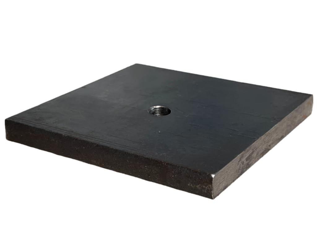 Stahlplatte Ankerplatte Blechplatte Mittelloch 250x250x12 mm (10mm Bohrung)