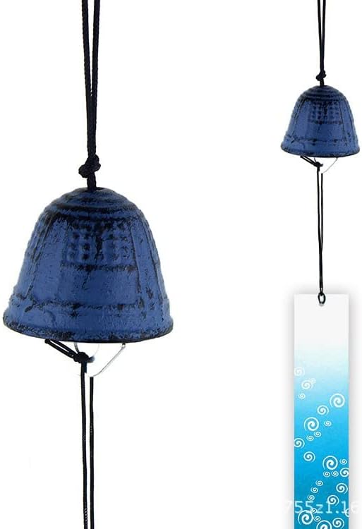 Wind Chime, Wind Chime, Summer Traditions, Nambu Ironware, 1.8 inches (4.5 cm), Fishing Bell, Green (Blue)