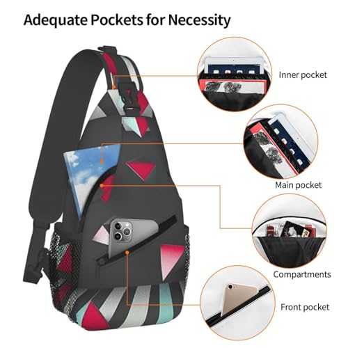 Bolso Cruzado Bandolera Estilo Urbano Negro miniatura 4