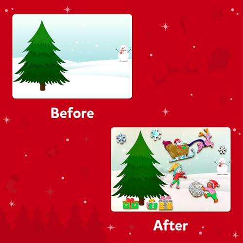 Image of Skillmatics Foil Fun - Holiday Magic, No Mess Art for Kids, Christmas Craft Kits & Supplies, DIY Creative Activity, Travel Toys, Gifts for Boys & Girls Ages 4, 5, 6, 7, 8, 9
