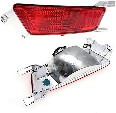 Car taillight Cover for Range for Rover for Evoque 2012-2018 Car Left/Right Rear Bumper Reflector Fog Lamp with Bulb Brake Fog Light Turn for Signal Car Rear Lamps(A Pair/Red)