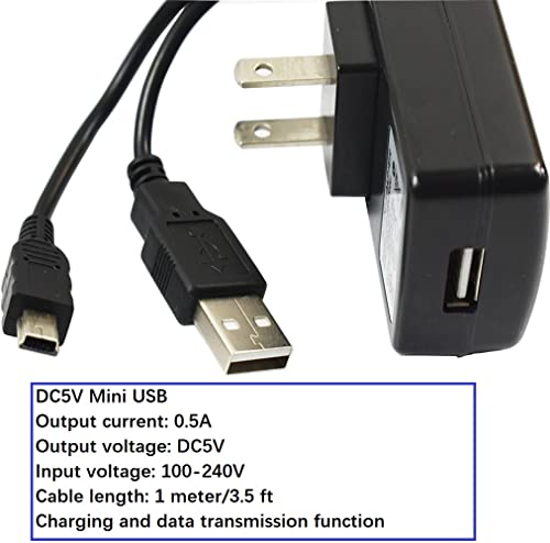 Hanzhiqiang 5VDCMINIUSB Dc 5V Adapter,Mini Usb Cable Ac Dc Adapter Mini B Dc Cord thumb #2