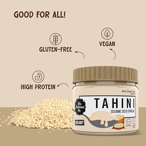 The Butternut Co. Tahini Sesame Seed Spread Creamy, 340 gms (Unsweetened, No Added Sugar, Non-GMO, Gluten Free, Vegan, High Protein, Keto)