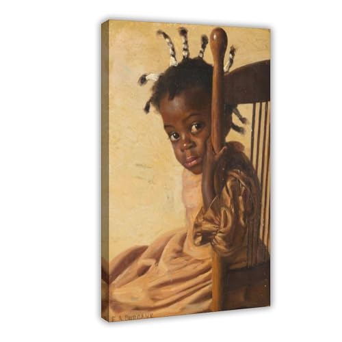 Portrait vintage Shy Girl Elbridge Ayer Burbank affiche murale américaine toile peinture antique
