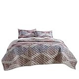 Jaba 3-Piece Fine Printed Queen Size Quilt Set, All-Season Bedspread, Blenda Coverlet with Pillow...