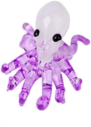 redchocol8® Handmade Purple Little Glass Octopus Gloss Garden Decor Ornament Gift Collection