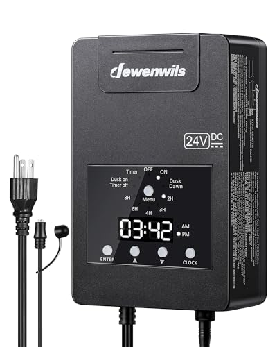 DEWENWILS 120W Low Voltage Transformer with Timer &amp; Photocell Sensor