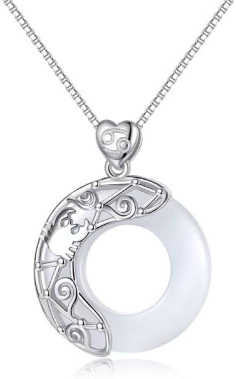 Chaîne en argent sterling et pendentif jade naturel, bijoux femmes pour cadeau d'anniversaire