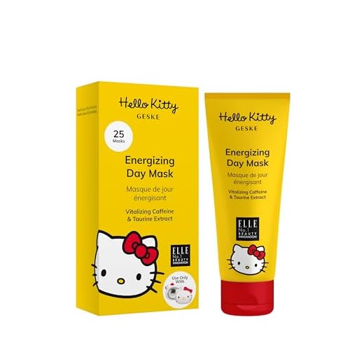 GESKE Mascarilla energizante de día | Usar con Hello Kitty Sonic Warm & Cool Mask | Con cafeína y extracto de taurina | Fórmula revitalizante | Vegano y libre de crueldad | Piel normal a seca