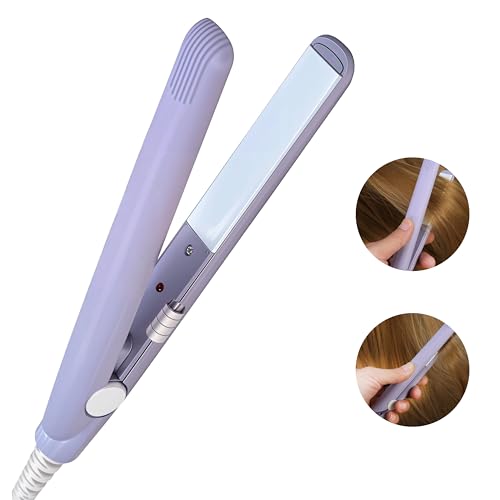 Image of Mini Hair Straightener & Curler, Portable Travel Flat Iron with Ceramic Tourmaline Plates, Compact & Lightweight for Quick Styling, Ideal for Teens and Adults