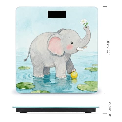 Báscula digital de baño con pantalla LCD grande miniatura 2