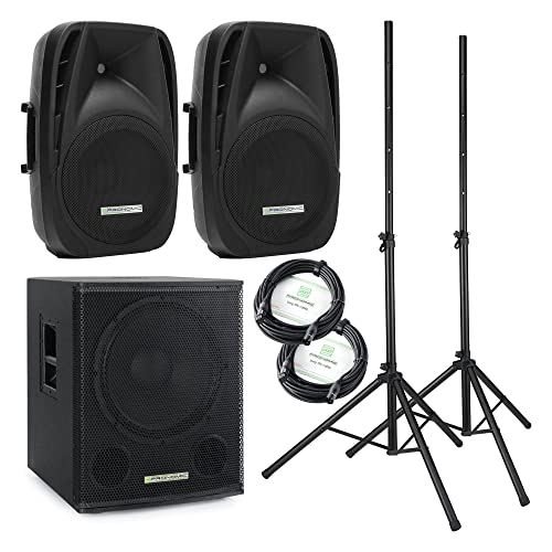 Pronomic 115S-212A aktywny system PA - aktywny zestaw PA z 1 x subwooferem 15 i 2 x 12 satelitami - 6...