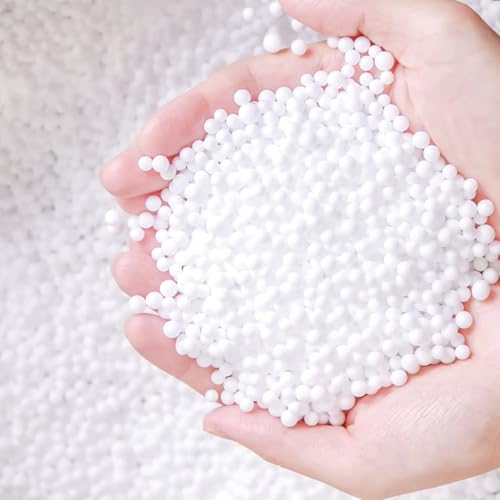 AOODOOM 80 000 Pieces Foam Beads for Slime White Polystyrene Beads for Kids DIY Craft Party Decoration (0.08-0.12 in)