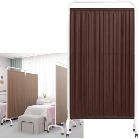 6FT Folding Mcal 2-Panel Divider - Portable Rolling Exam Room Partition for Clinics, Hospitals & Nursing Homes - Ensures Patient Privacy & Space Management