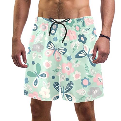 Short de bain homme floral Yuzheng parfait pour vos journées à la plage