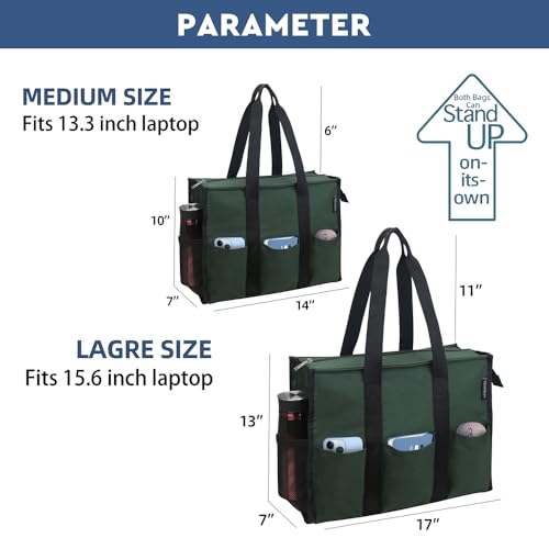 Image of Nurse Bags for Work Nursing Bag Multiple Pockets Waterproof Organizing Zip Top Clinical Bag for Nursing Students Home Health