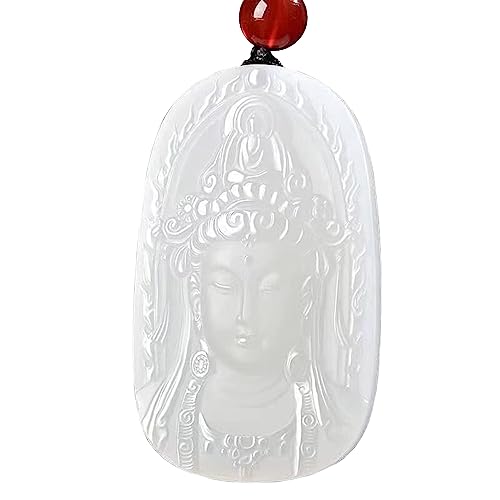 Amulette Bouddha collier Kwan Yin déesse miséricorde en cristal