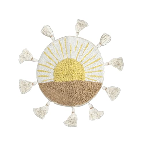 Crane Baby BC-110PC-3 Pillow, Decorative Round Pillow For Nursery And Toddler Rooms cover