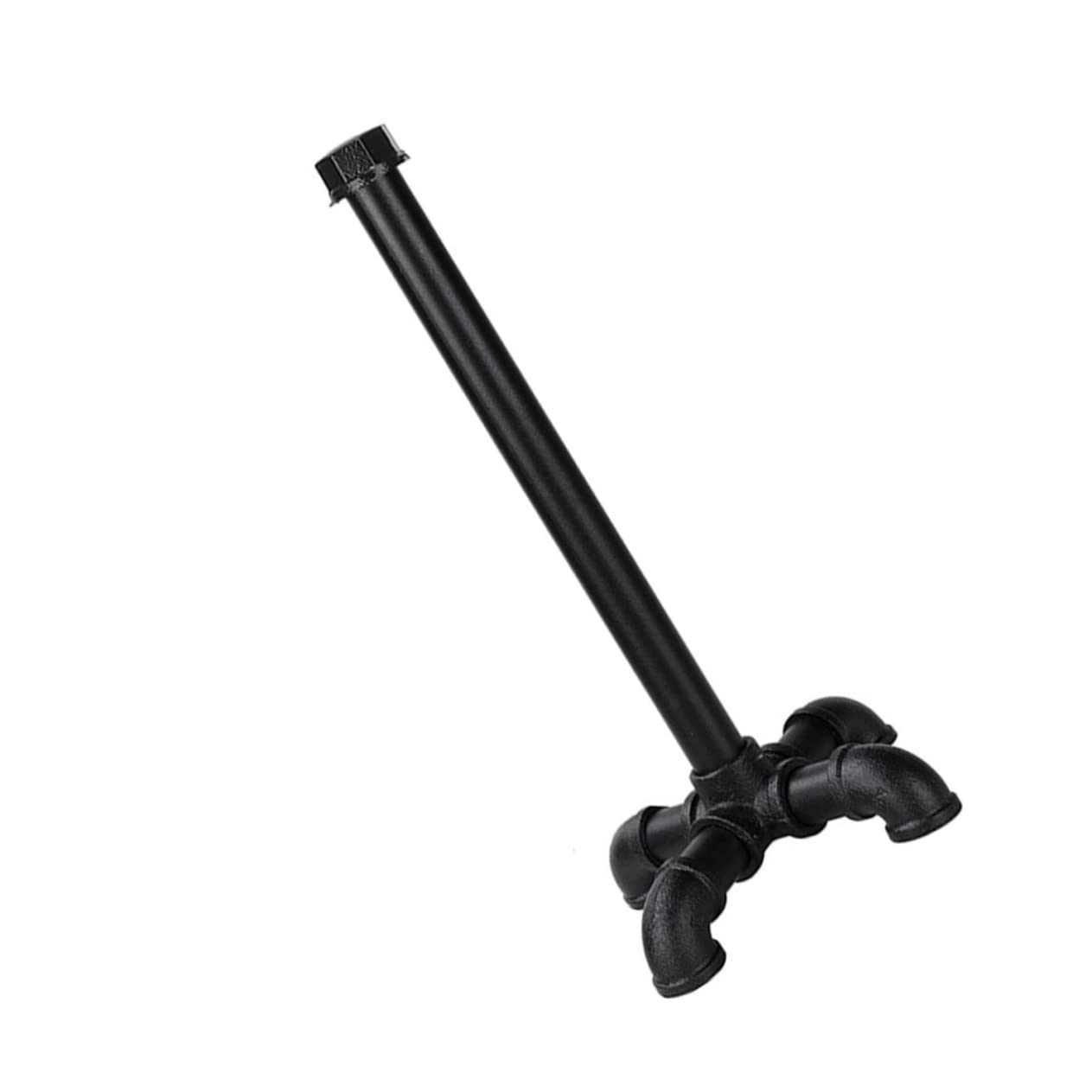 CANIGHT Industrial Style Water Pipe Paper Towel Holder Stand Black Roll Paper Rack