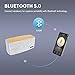comiso Bluetooth Speakers, 20W Loud Wood Home Audio Outdoor Portable Wireless Speaker, Subwoofer Tweeters for Super Bass Stereo Sound Bluetooth 5.0 Handsfree 24H Playtime