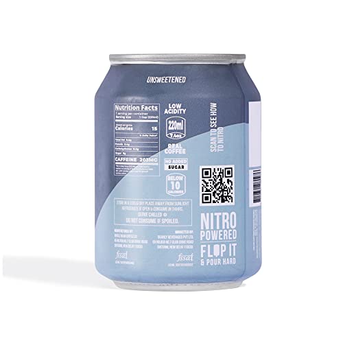 Beanly Nitro Draft Super Smooth Ready To Drink Coffee | Pack of 6 x 220ml Cans | High caffeine Coffee | Dairy, Gluten, Sugar and Preservative Free