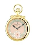 Charles-Hubert, Paris 3873-G Classic Collection Gold-Plated Polished Finish Open Face Mechanical Pocket Watch