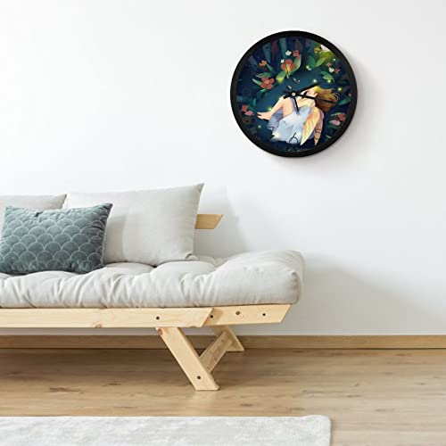 Pendule murale silencieuse anime 25.4cm horloge moderne ecole - 5