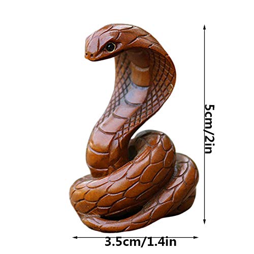 Sculpture Home Decoration Wooden Chinese Zodiac Statues,Wood Feng Shui Decor Accessories Figurine,Home And Office,Best Gift,Ox (Color : Snake) #TOP2