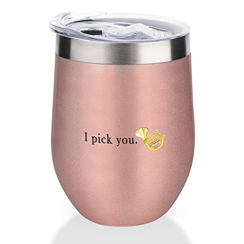 Mighun Tuba Wine Tumbler With Lid Tuba I Pick You Vacuum Coffee Tumbler Stainless Steel Coffee Cup For Cold & Hot Drinks Wine Coffee Cocktails Beer 12 Oz #TOP1