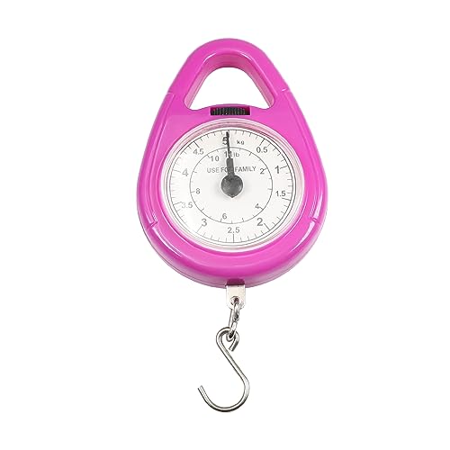 Báscula portátil de resorte 5kg plástico ABS morada miniatura 1