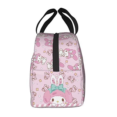 Pink Cute Insulated Lunch Bag Women Or Girls,Waterproof And Reusable Lunch Tote For Women/Men/Office/Children/School Picnic,High Capacity Cartoon Cute Lunch Bags For Women Or Men #TOP2