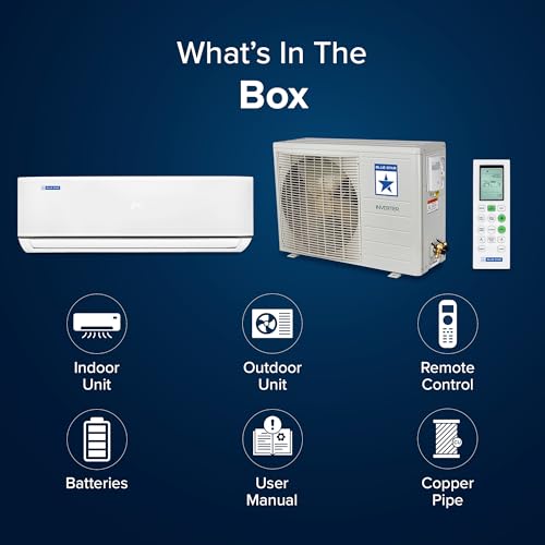 Blue Star 2 Ton 3 Star, New Star Rated, Inverter Split AC (Copper,4-Way Swing, DigiQ Hepta Sensor, Blue Fins,Turbo Cool, Self Clean Technology (IA322DXU, White) 10 4119IZQ5pFL