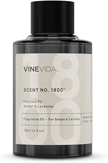 VINEVIDA [120mL] Amber & Lavender Fragrance Oil for Candle Making - Natural Candle Oil Scents - Soap Making Essential Oil - Made in USA