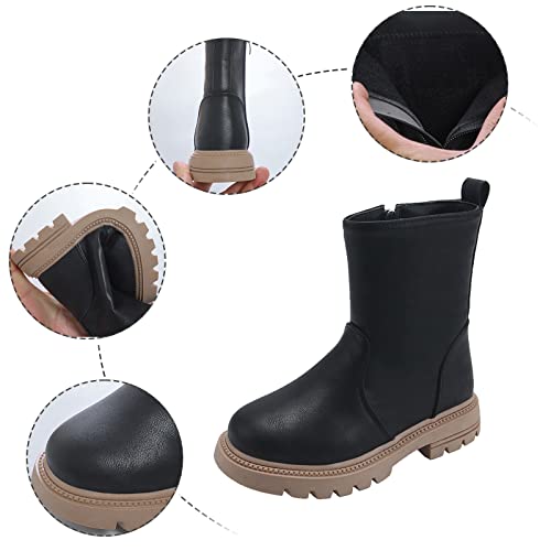 Girls Scrub Boots Shoes Leather Short Boots Non Slip Breathable Nude Boots Girls Dress Shoes Size 114