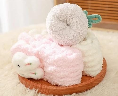 Qiubo 3D Baby Winter Fluffy Fuzzy Slipper Socks, Cute Animal Slipper Socks, Winter Warm Indoor Socks For Boys & Girls (Grey Elephants) #TOP4