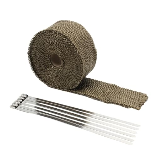 Cinta térmica de fibra de vidrio para escape de moto que reduce el calor del motor